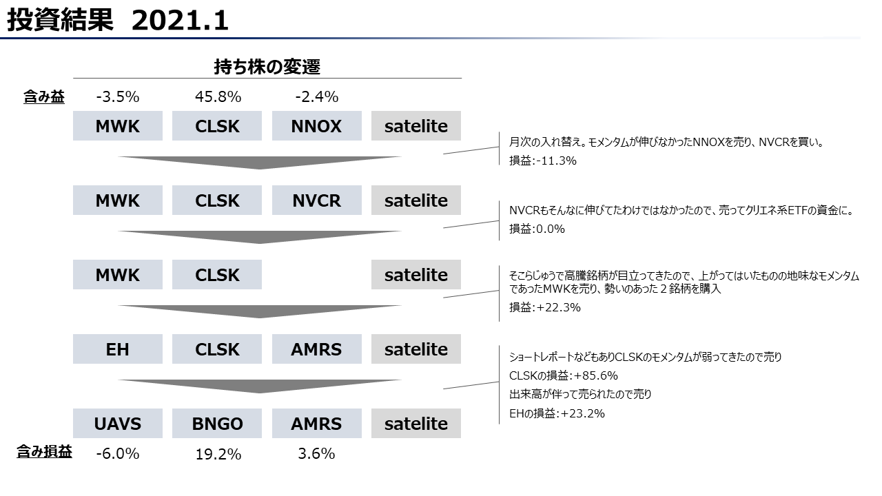 クオリティ株モメンタム投資 1月の結果発表とリスクに関する考え方｜ぬくブログ